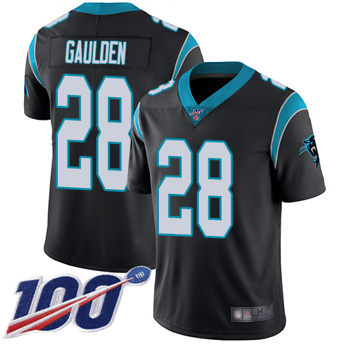 Carolina Panthers Limited Black Men Rashaan Gaulden Home Jersey NFL Football #28 100th Season Vapor Untouchable->carolina panthers->NFL Jersey
